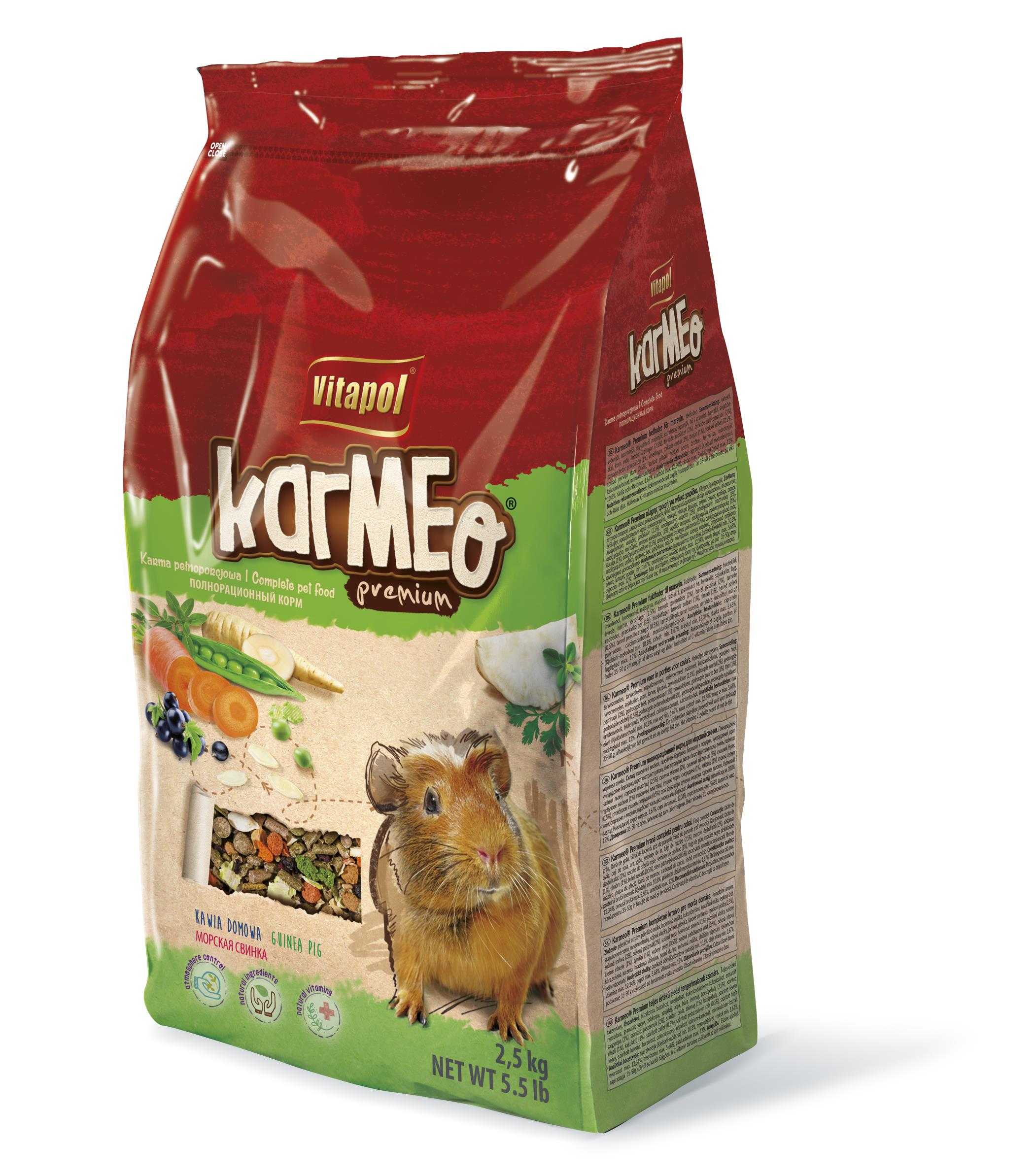 Karmeo Premium karma pełnoporcjowa dla świnki morskiej 2,5 kg