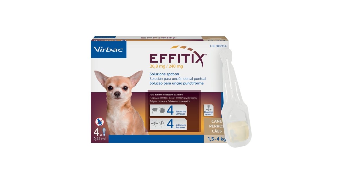 Effitix® Spot-On - Pipetas antiparasitarias para perros