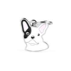 Friends Black and White French Bulldog ID Tag