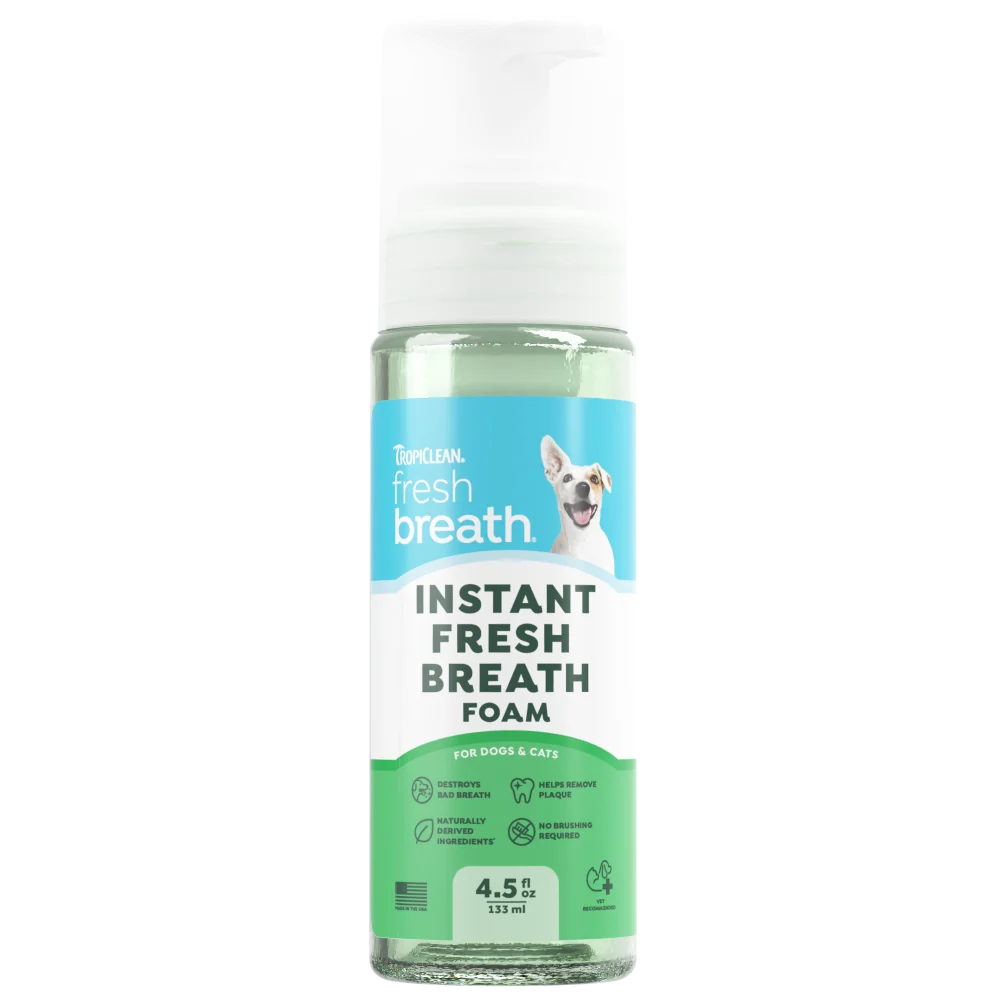 TropiClean Fresh Breath Instant Fresh Breath Pet Foam, 4.5oz