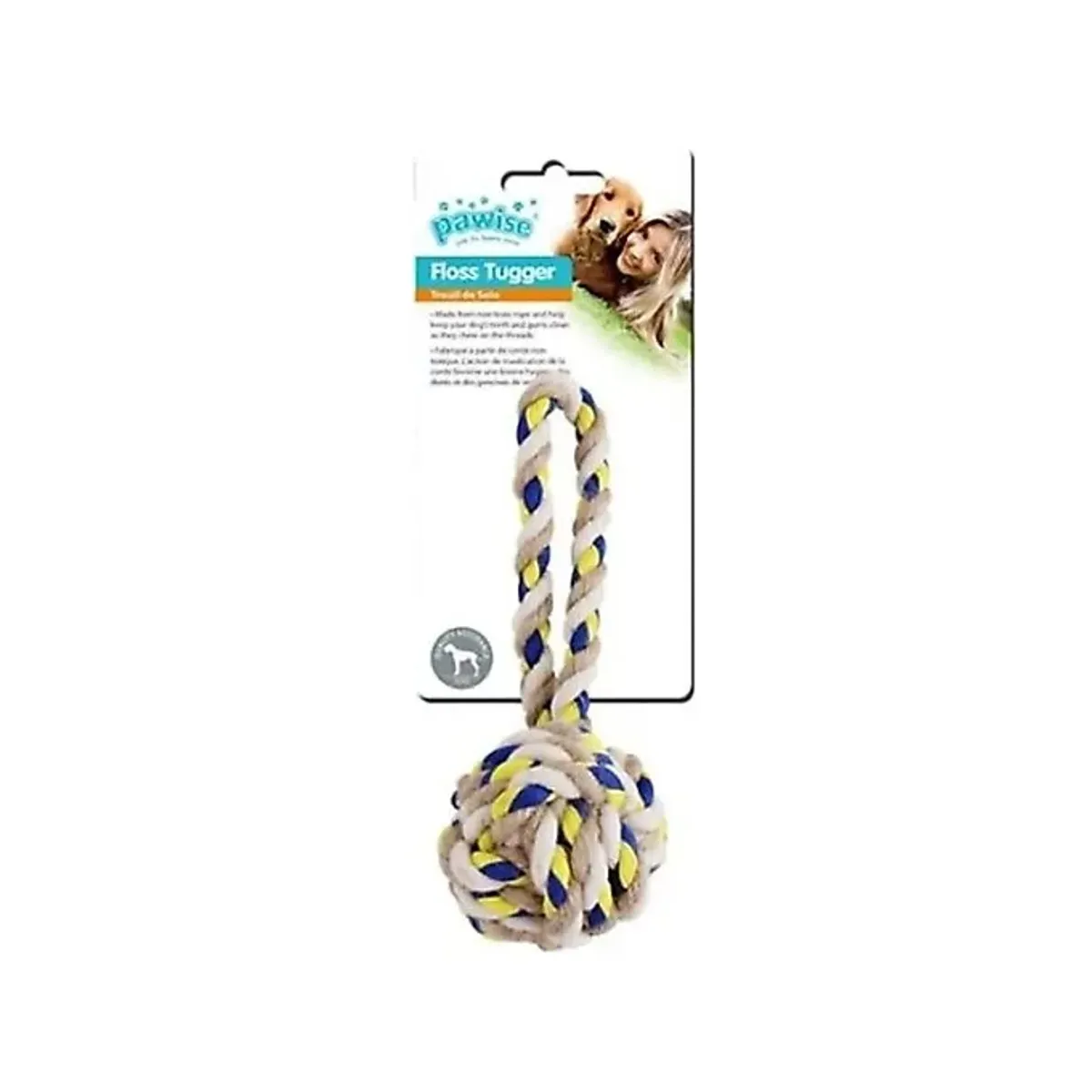 BRINQUEDO DE CORDA P/ CÃES - BOLA C/ PEG