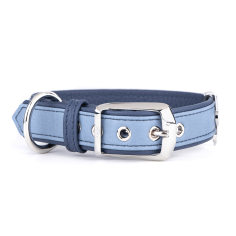 Light Blue Firenze Collar en Genuine Leather