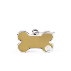 Basic Handmade Small Cappuccino Bone ID Tag