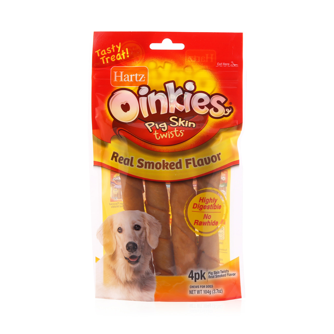 Hartz® Oinkies® Pig Skin Twists - 4 Pack