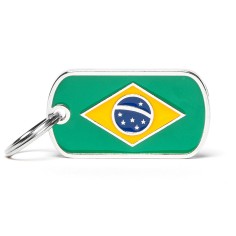 Flags Brazil ID Tag