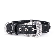 Black El Paso Collar in Genuine Leather