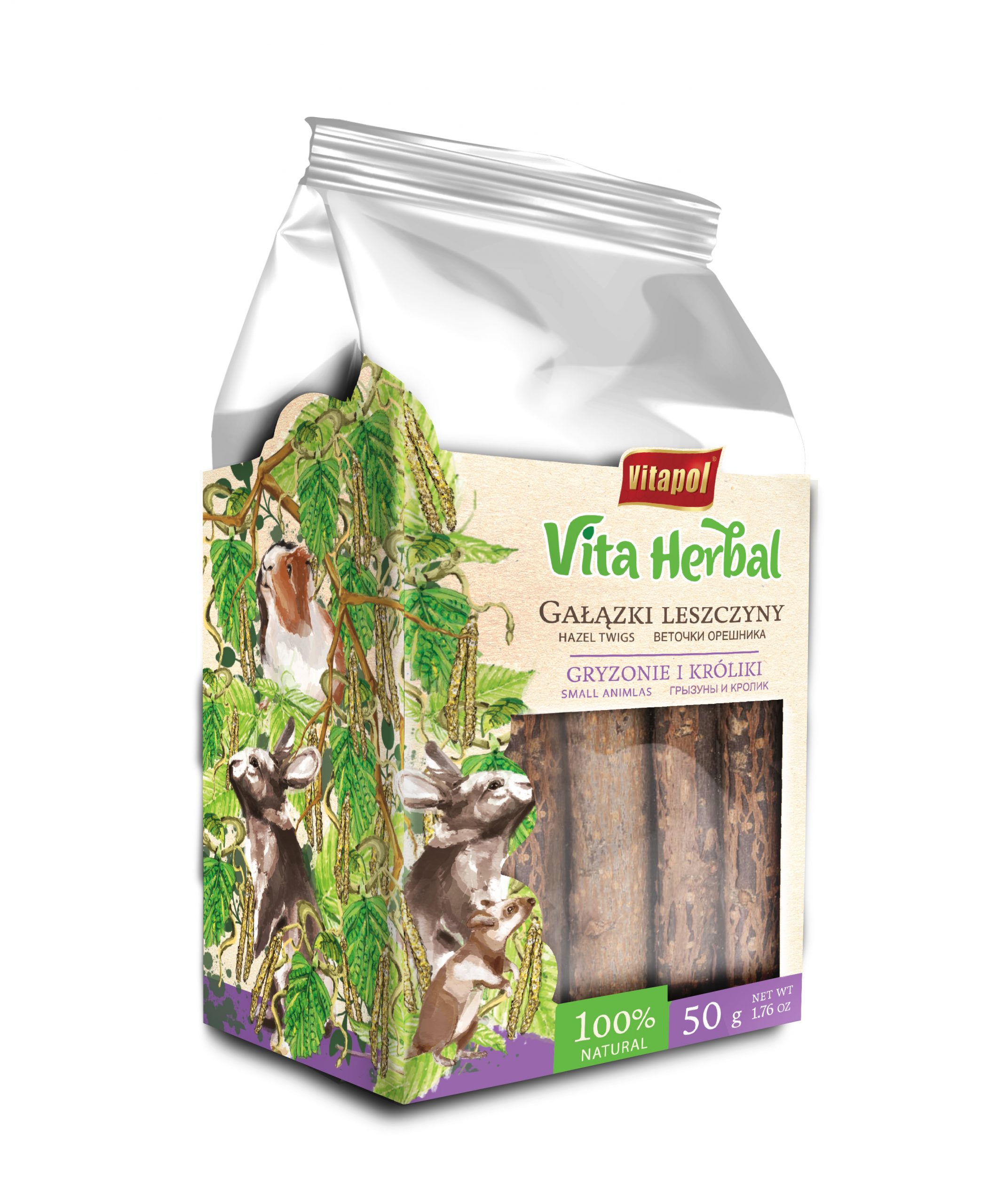 Vita Herbal gałązki leszczyny dla gryzoni i królika 50g