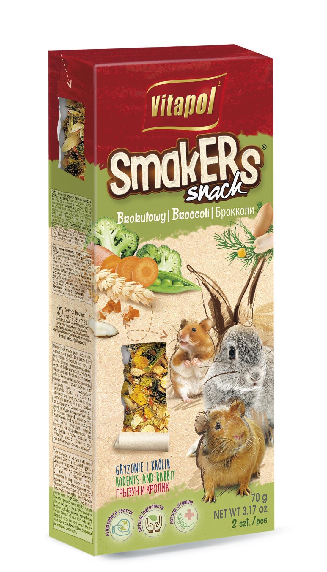 Smakers Snack brokułowy dla gryzoni i królka 2 szt 90 g