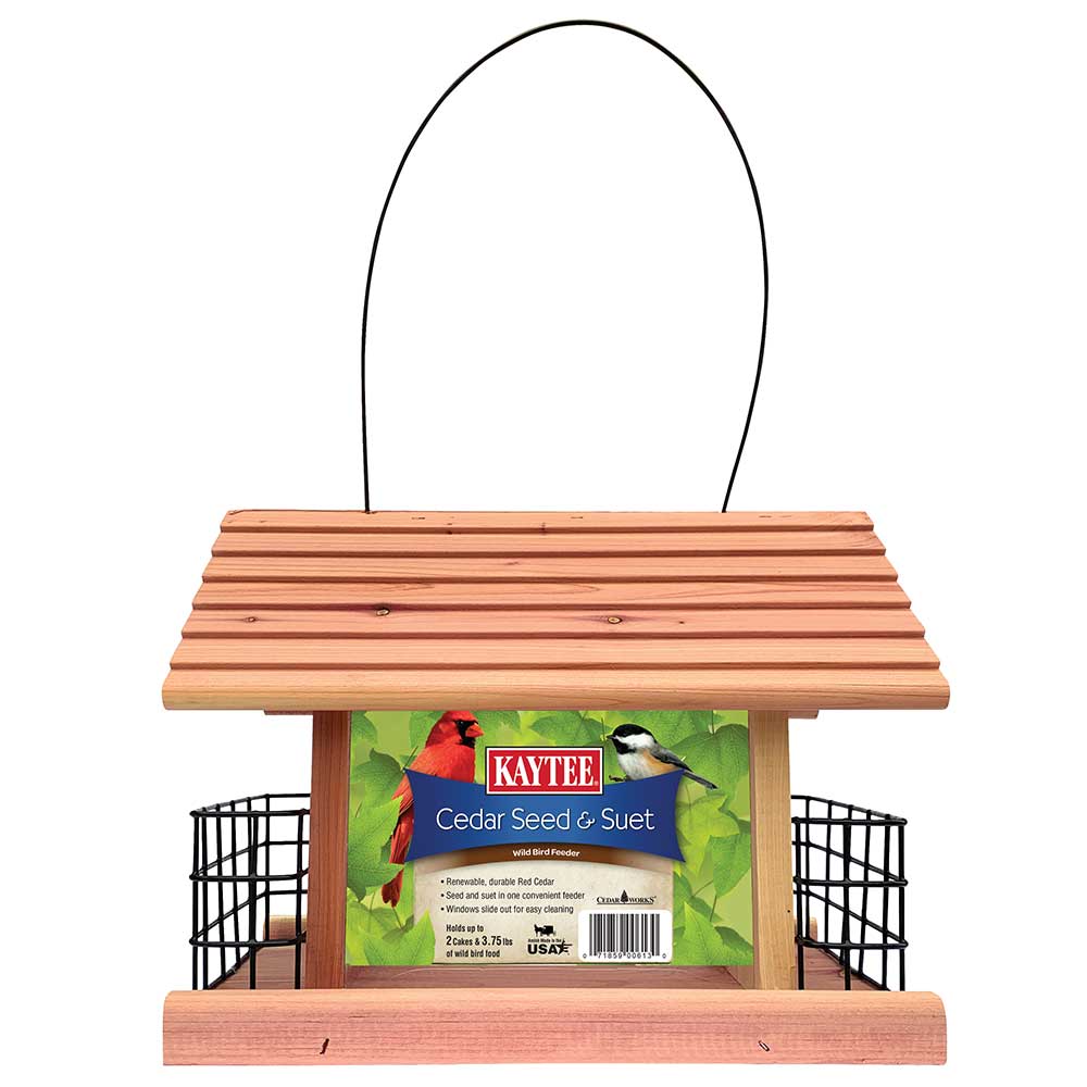 Kaytee Cedar Seed And Suet Feeder