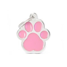 Classic Big Pink Paw ID Tag