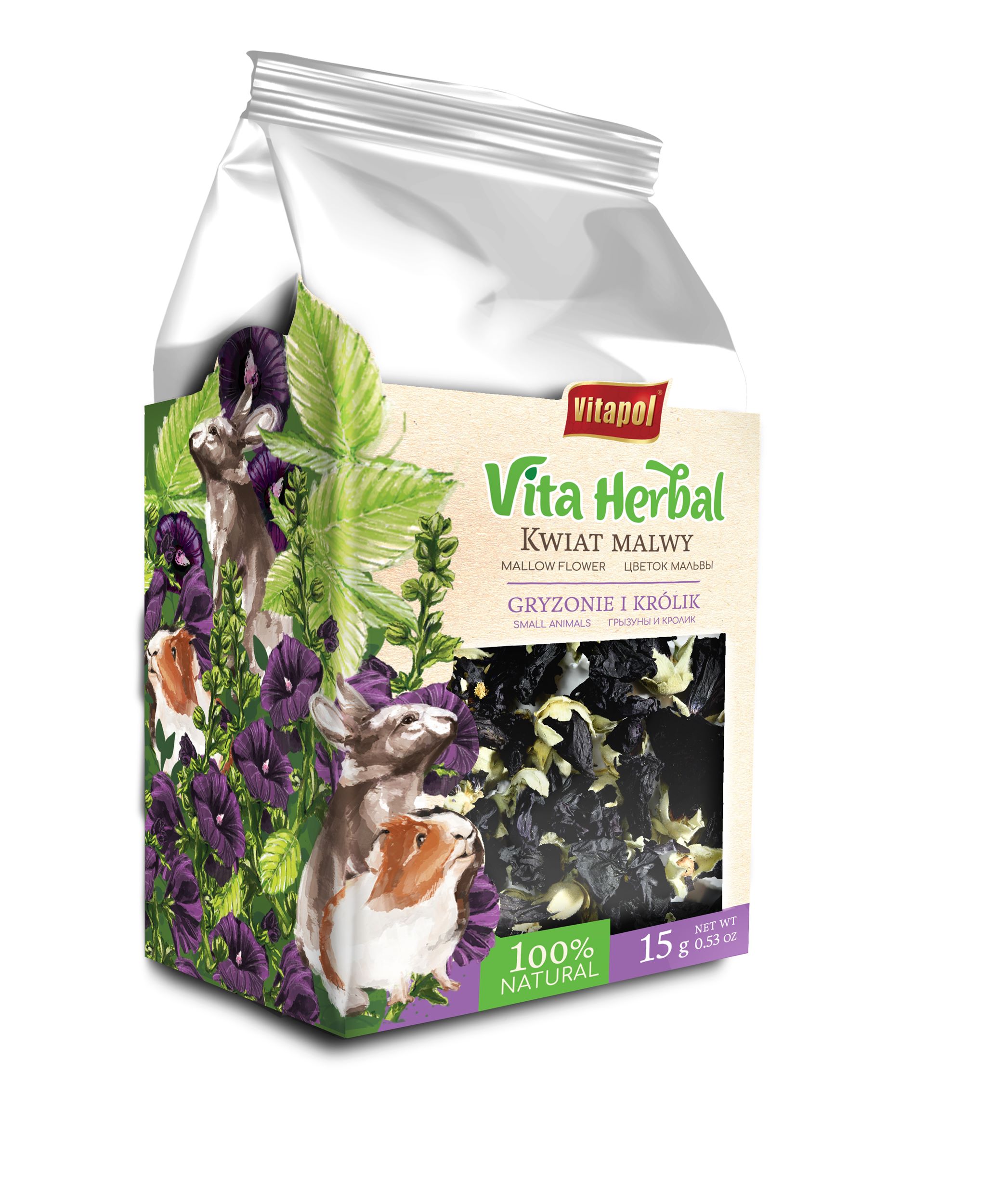 Vita Herbal dla gryzoni i królika, kwiat malwy, 15g