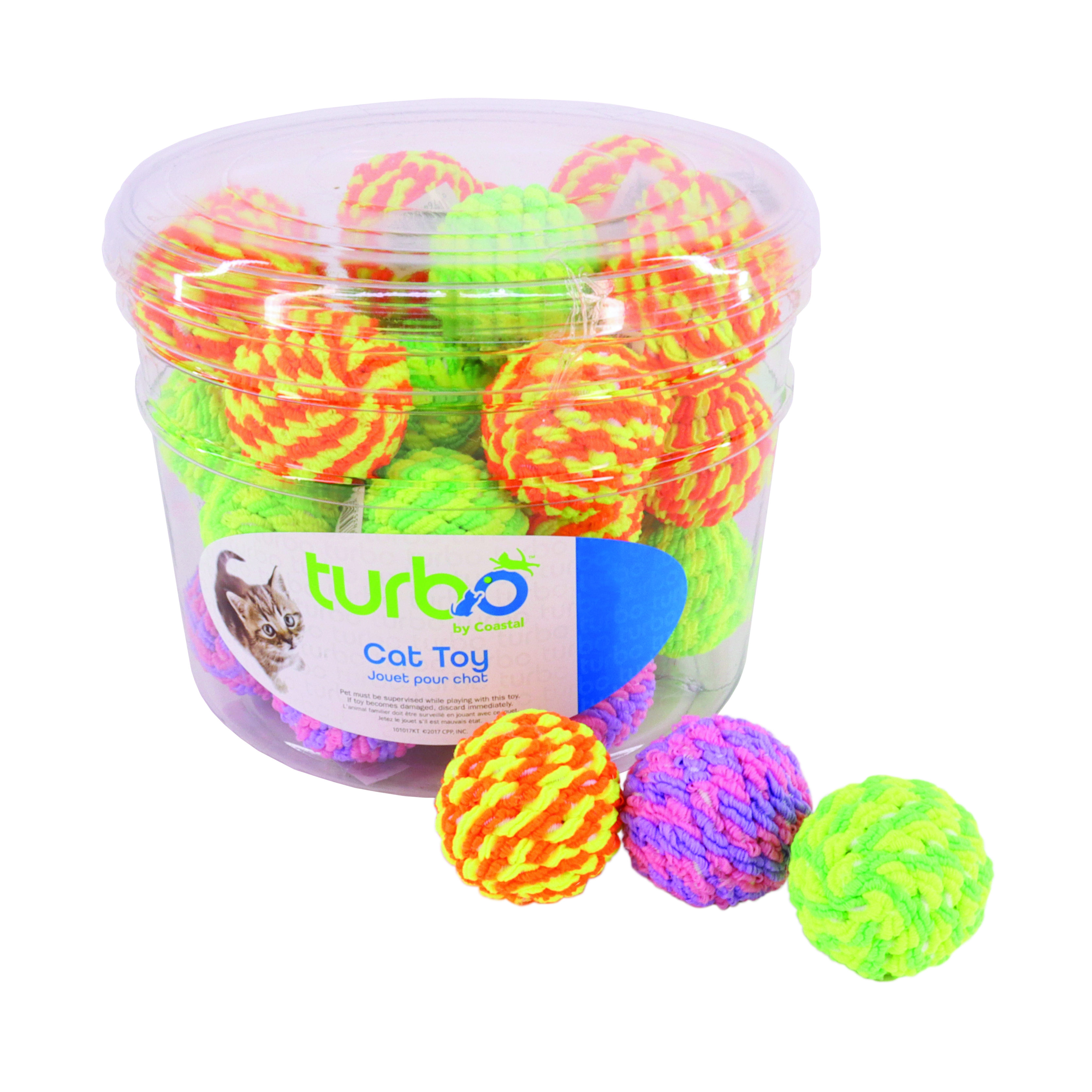 Turbo Rattle Balls Bulk Cat Toy Bin