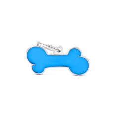 Classic Small Light Blue Bone ID Tag