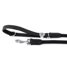 Black Bilbao Leash in Synthetic Fiber and Rope