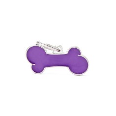 Classic Small Purple Bone ID Tag