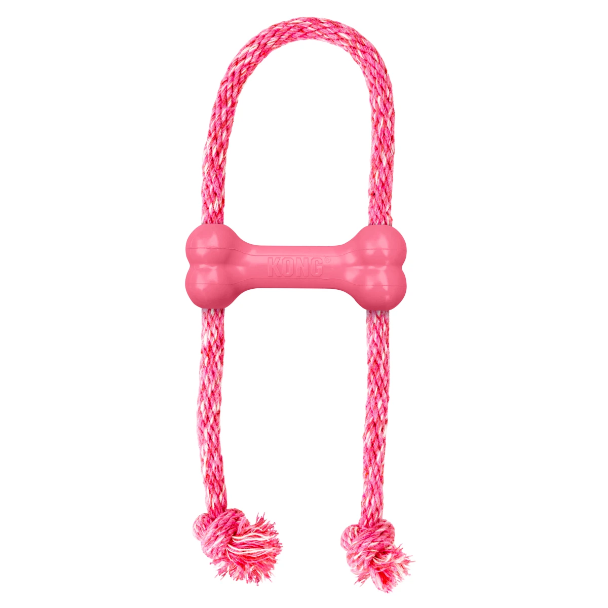 KONG Goodie Bone w/ Rope Pink para Cachorro