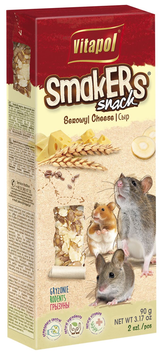 Smakers serowy dla gryzoni 2szt 90g