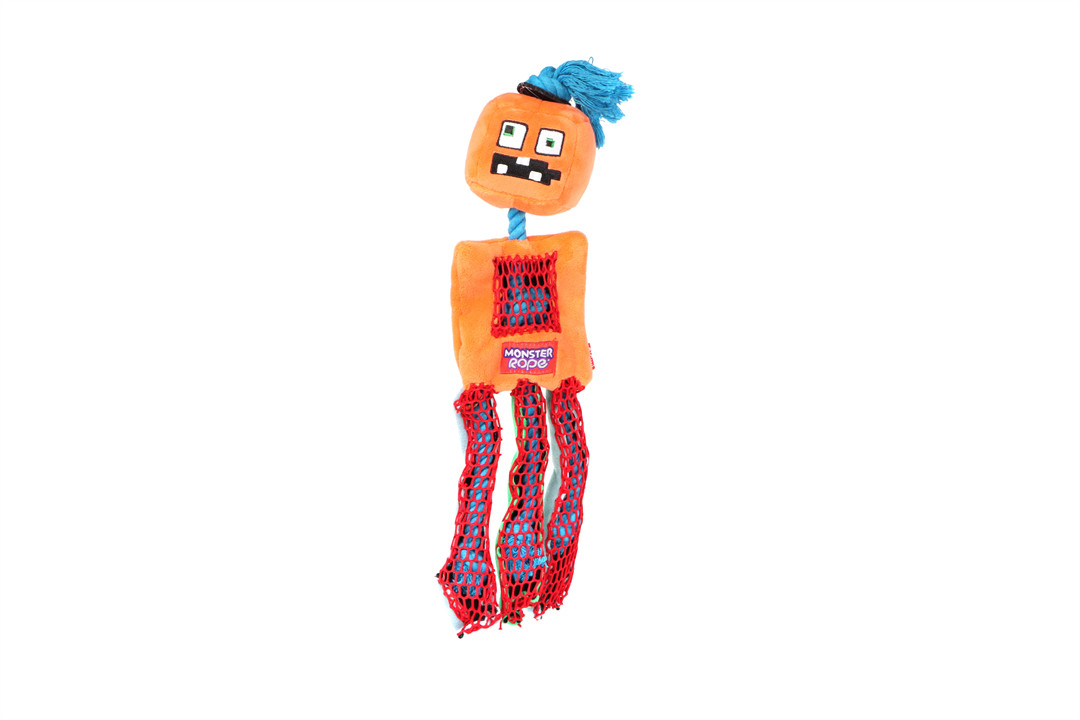 GiGwi Monster Rope Plush Toy Orange