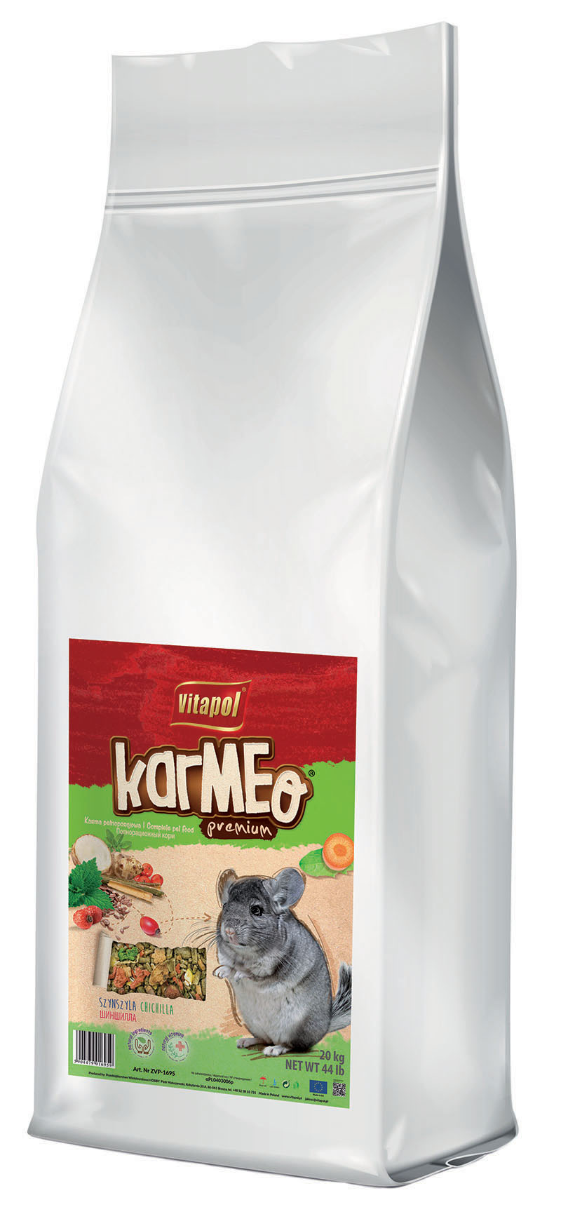 Karmeo Premium karma pełnoporcjowa dla szynszyli 20kg