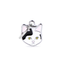 Friends Black and White European Cat ID Tag
