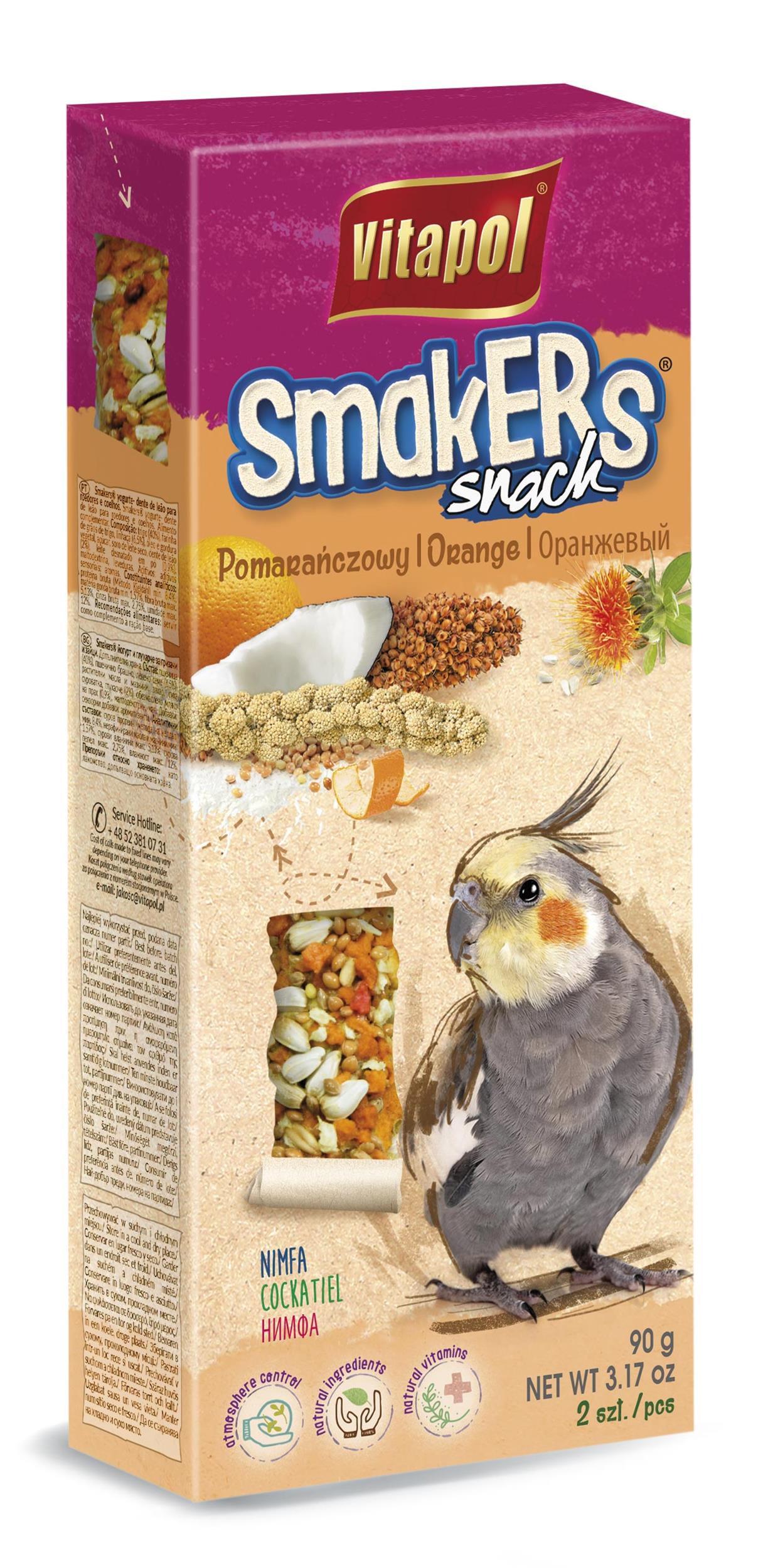 Smakers Snack pomarańczowy dla nimfy 2 szt.