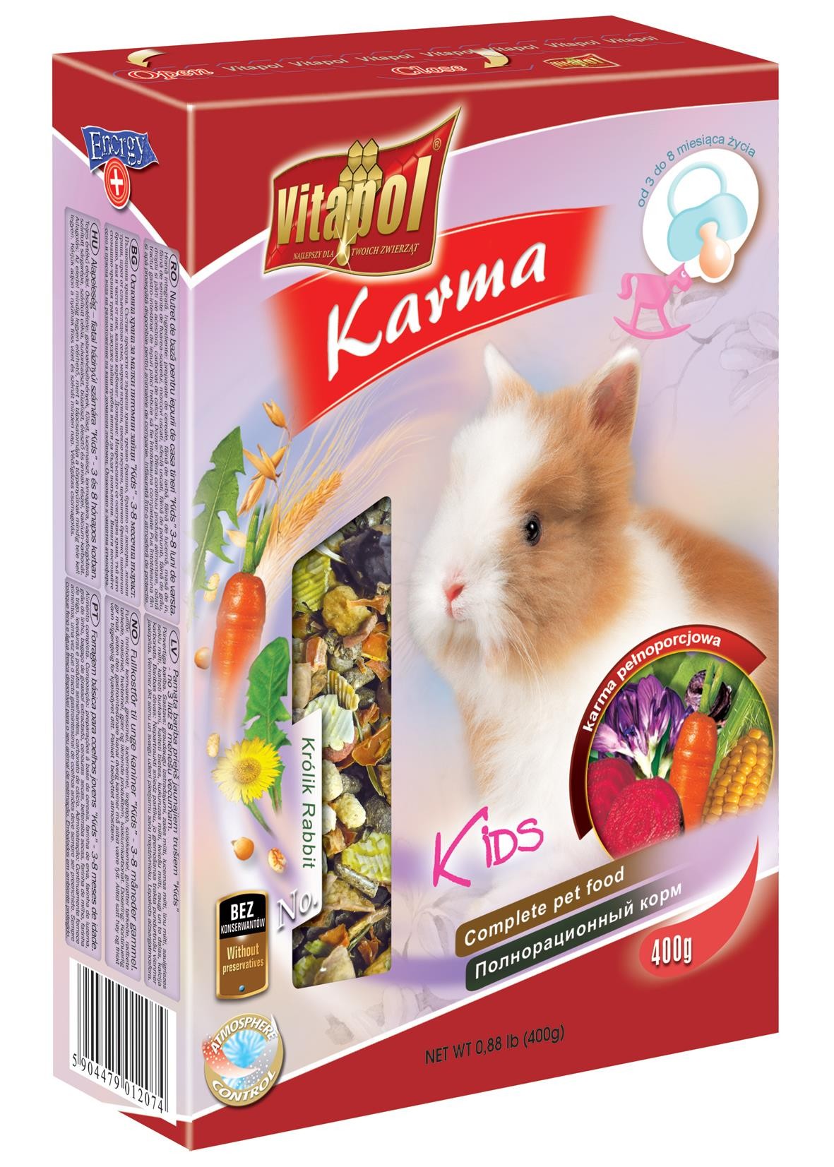 Karmeo Premium Kids karma pełnoporcjowa dla królika 400 g