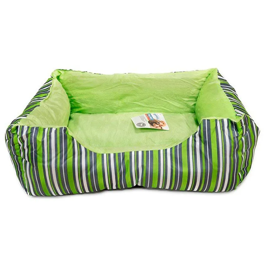 CAMA CÃO CUDDLER LISTRA VERDE