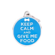 Charms Big "Keep Calm Y Give Me Alimento" ID Tag