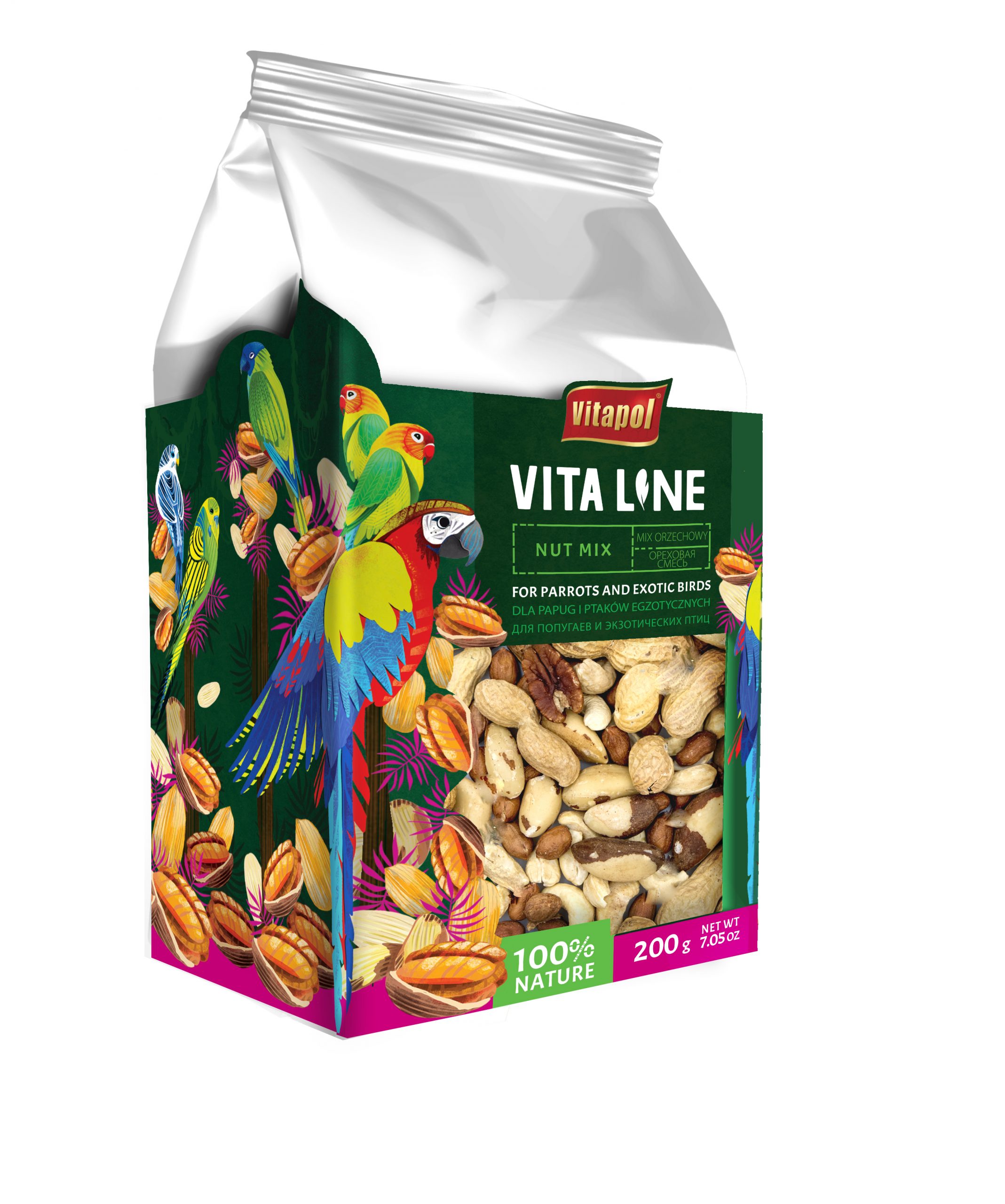 Vitaline Mix orzechowy dla papug i ptaków egzotycznych 200 g