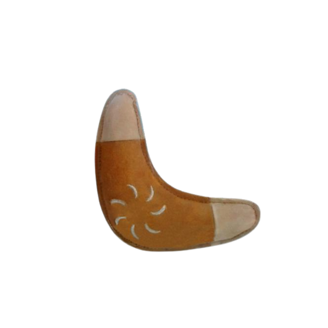 Juguete para morder con forma de boomerang