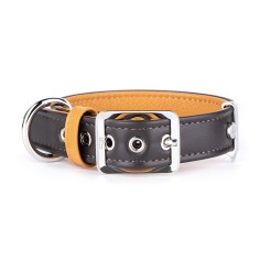 Brown and Ochre Hermitage Collar in Genuine Leather