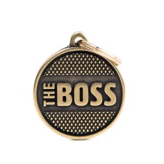 Bronx "The Boss" Big Circle con Rhombus ID Tag en English Brass