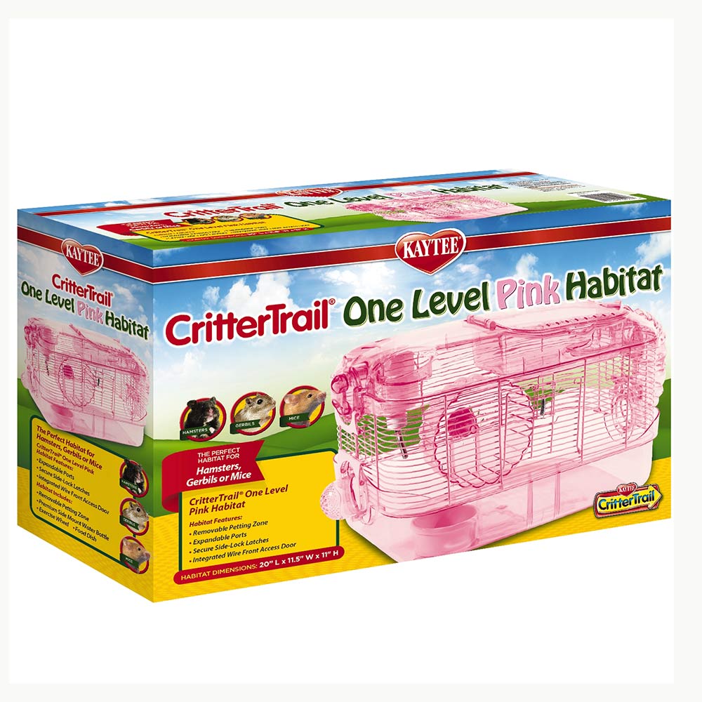 Kaytee Crittertrail One Level Habitat Pink Edition