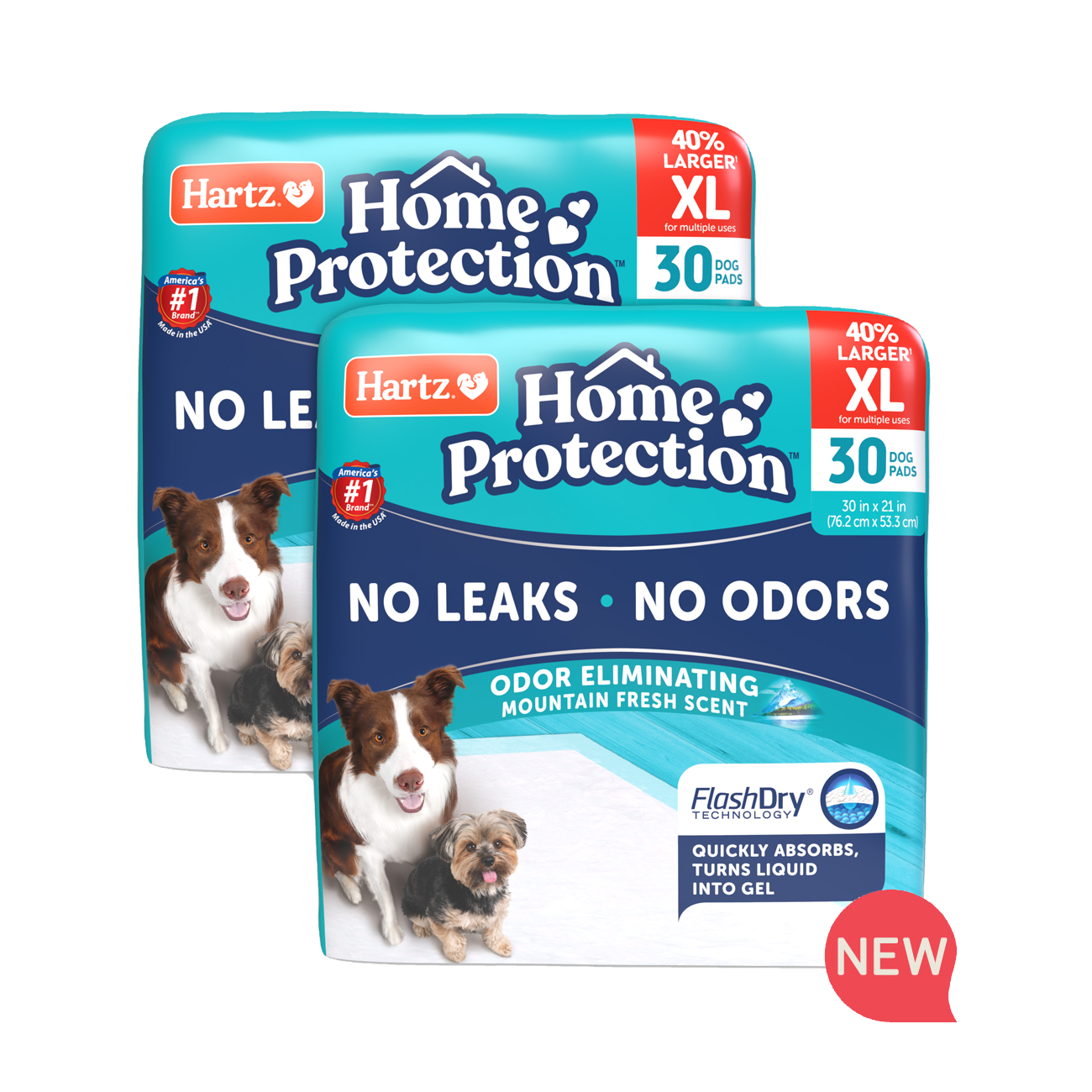 Hartz® Home Protection® Odor Eliminating XL Dog Pads 60 count - Mountain Fresh Scent