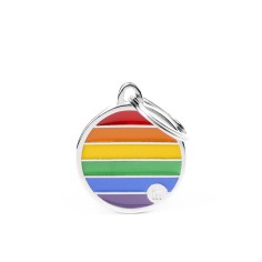 Rainbow Small Circle ID Tag