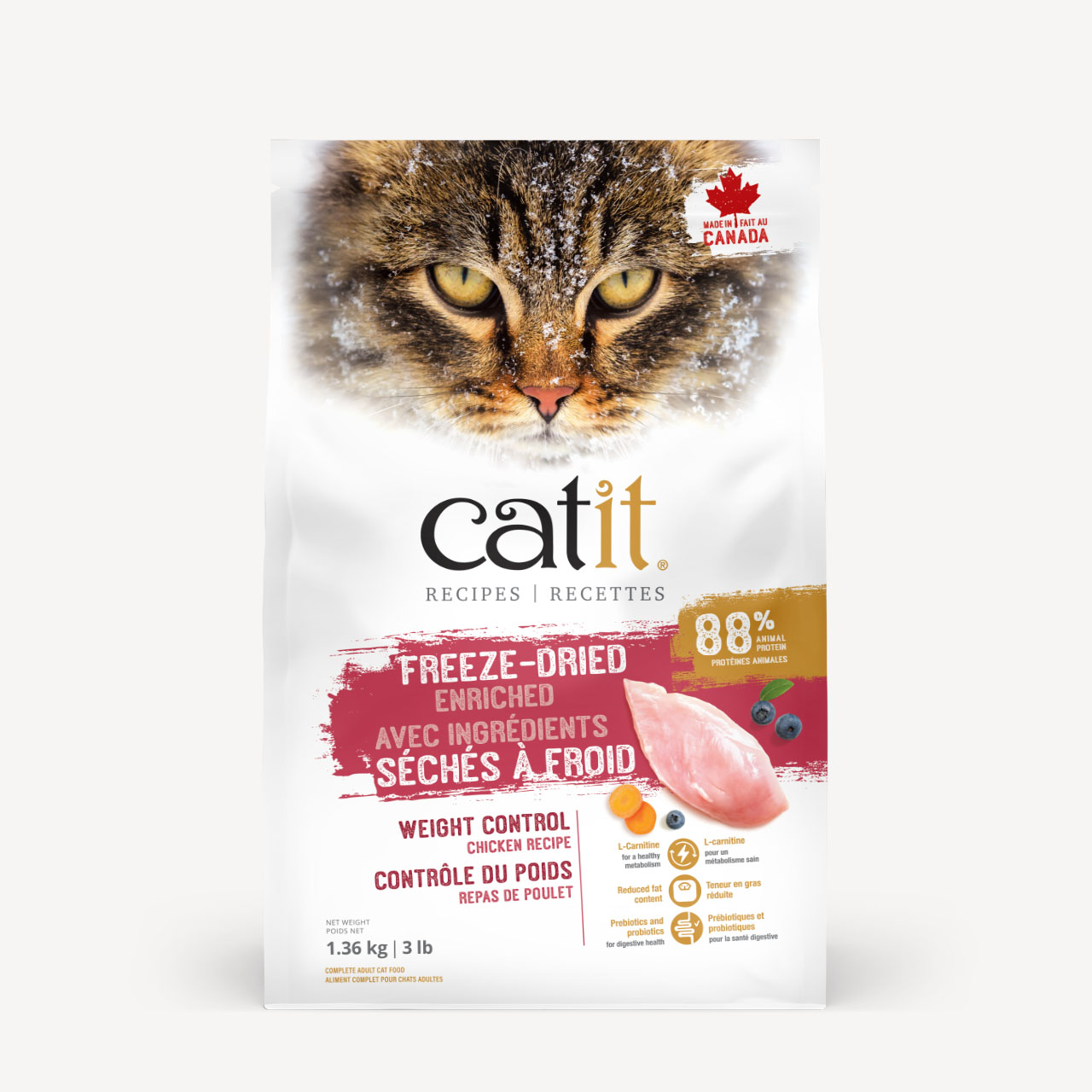 Catit Recipes Freeze-dried Enriched WEIGHT CONTROL – Pollo Receta