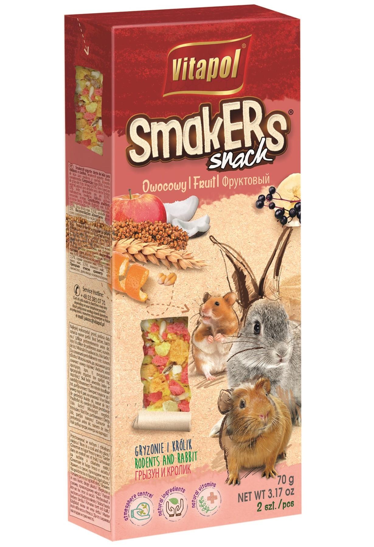 Smakers Snack owocowy dla gryzoni i królika 2 szt 90 g