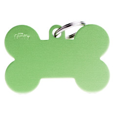 Basic XL Aluminum Green Bone ID Tag