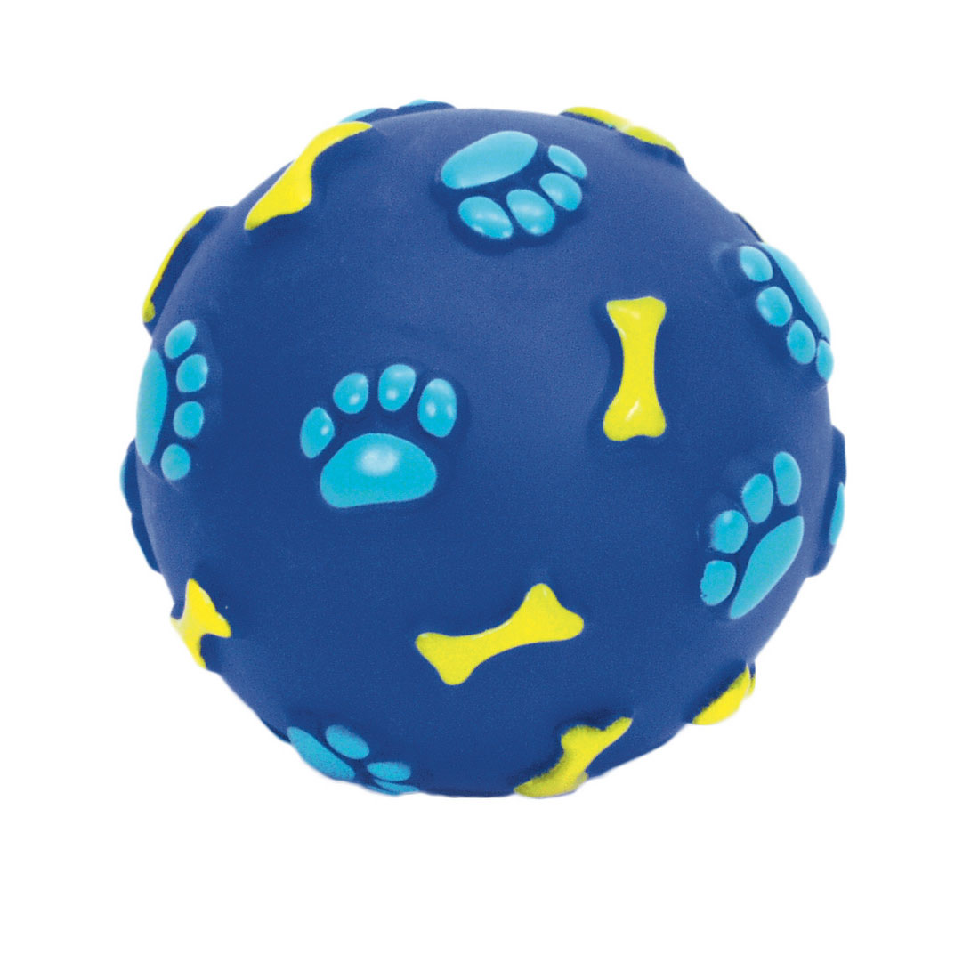 Rascals 2.5" Vinyl Bone Print Ball Dog Toy