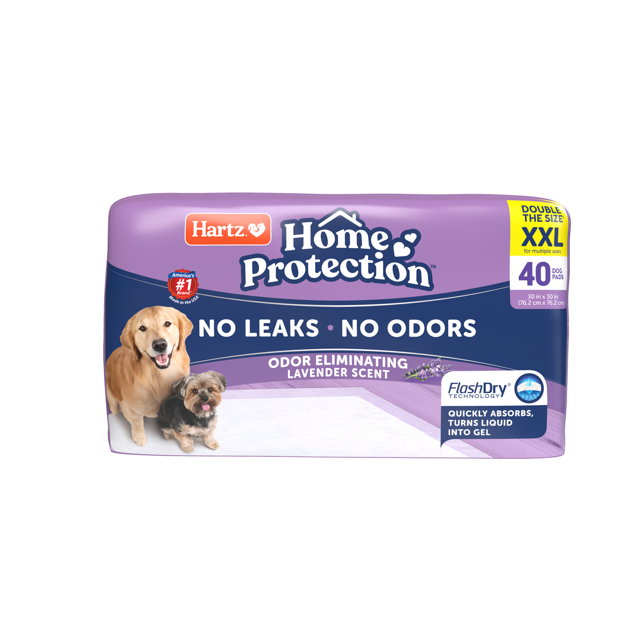 Hartz® Home Protection® XXL Odor Eliminating Dog Pads 40 Count - Lavender Scent