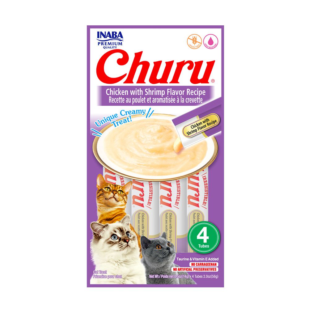 Churu de pollo con camarones