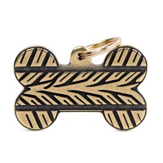 Bronx XL Pneumatic Bone ID Tag in English Brass