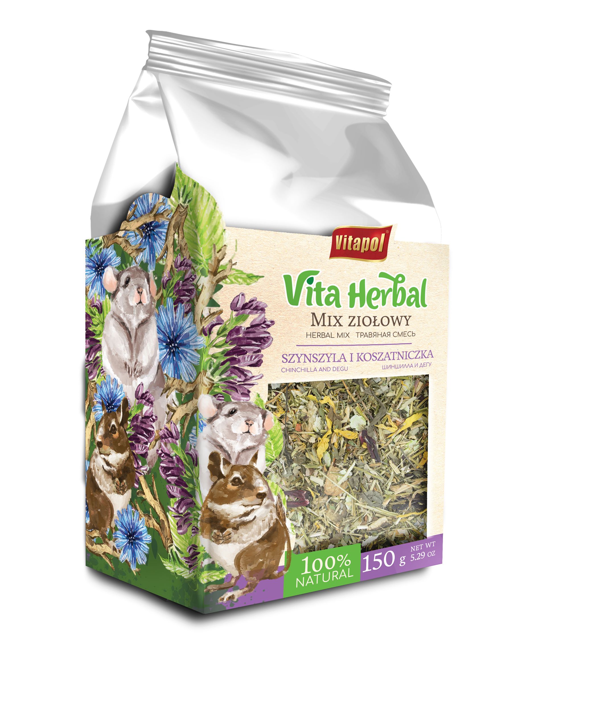 Vita Herbal Mix ziołowy dla szynszyli i koszatniczek 150 g