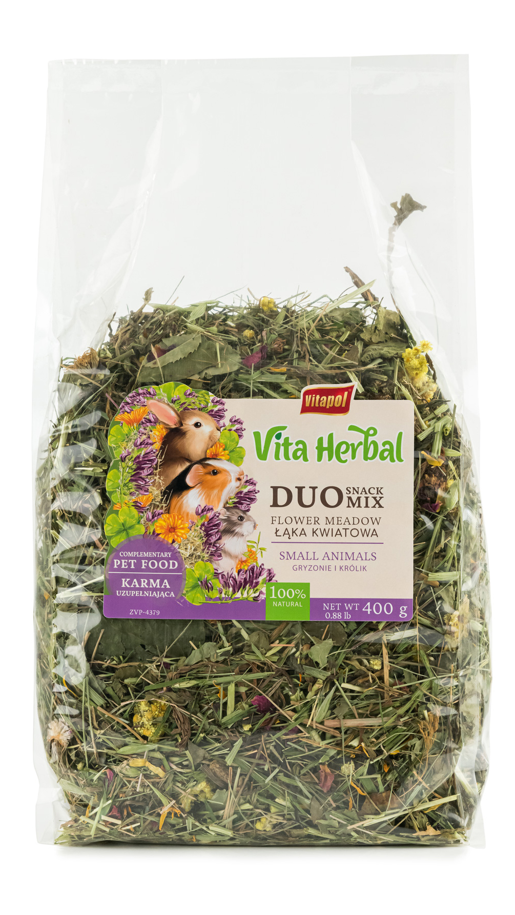 Vita Herbal Duo Snack – łąka kwiatowa dla gryzoni i królika 400g