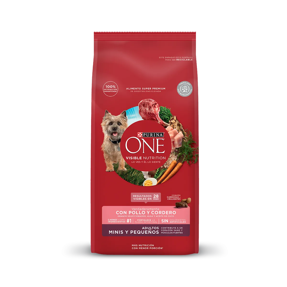 Purina One® raza pequeña y minis adultos con pollo y cordero