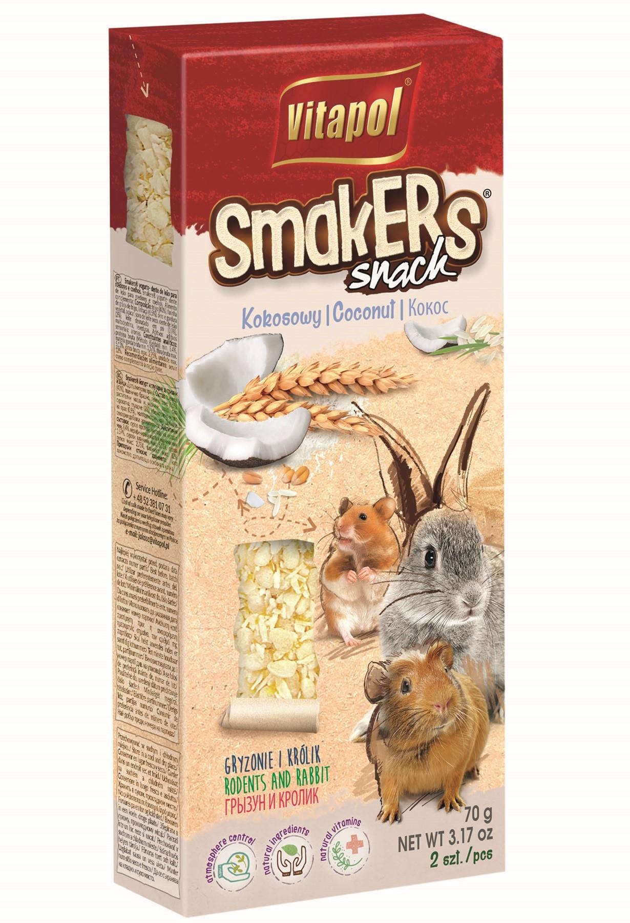 Smakers Snack kokosowy dla gryzoni i królika 2 szt 90 g