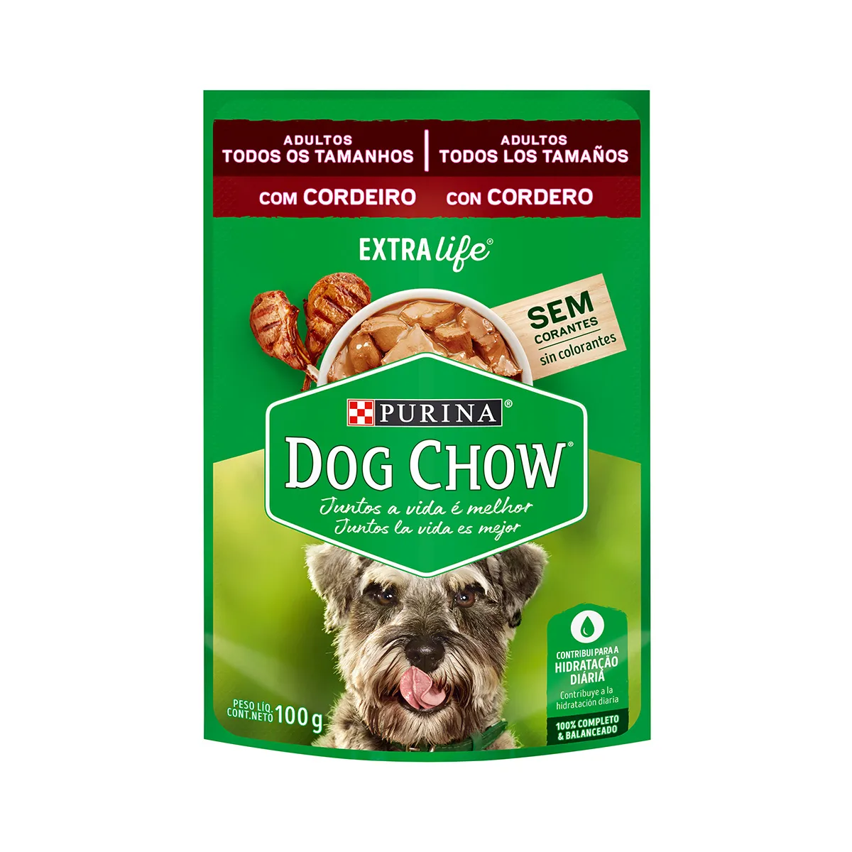 Alimento húmedo Dog Chow® adultos todos los tamaños con cordero