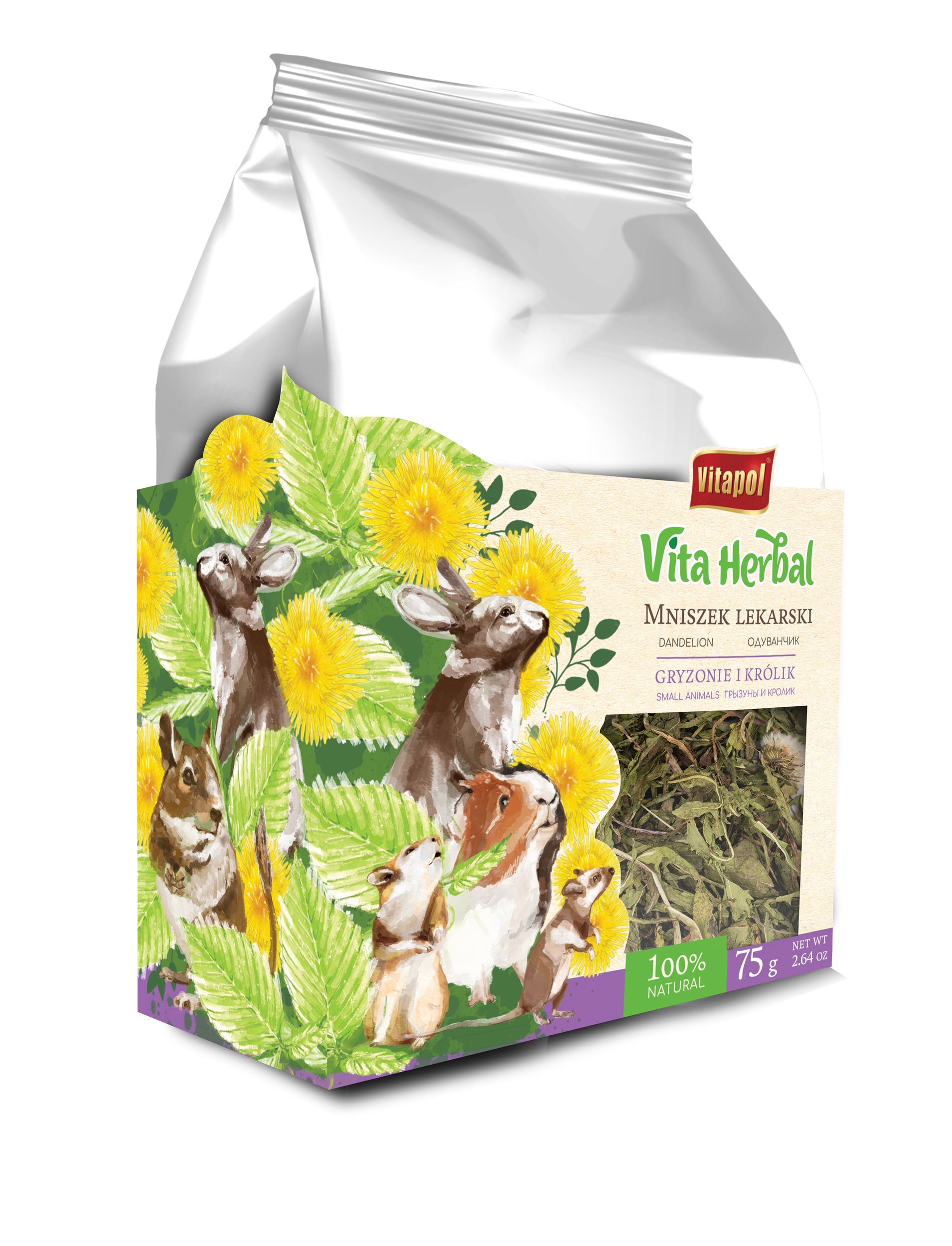 Vita Herbal mniszek lekarski ziele dla gryzoni i królików 75 g