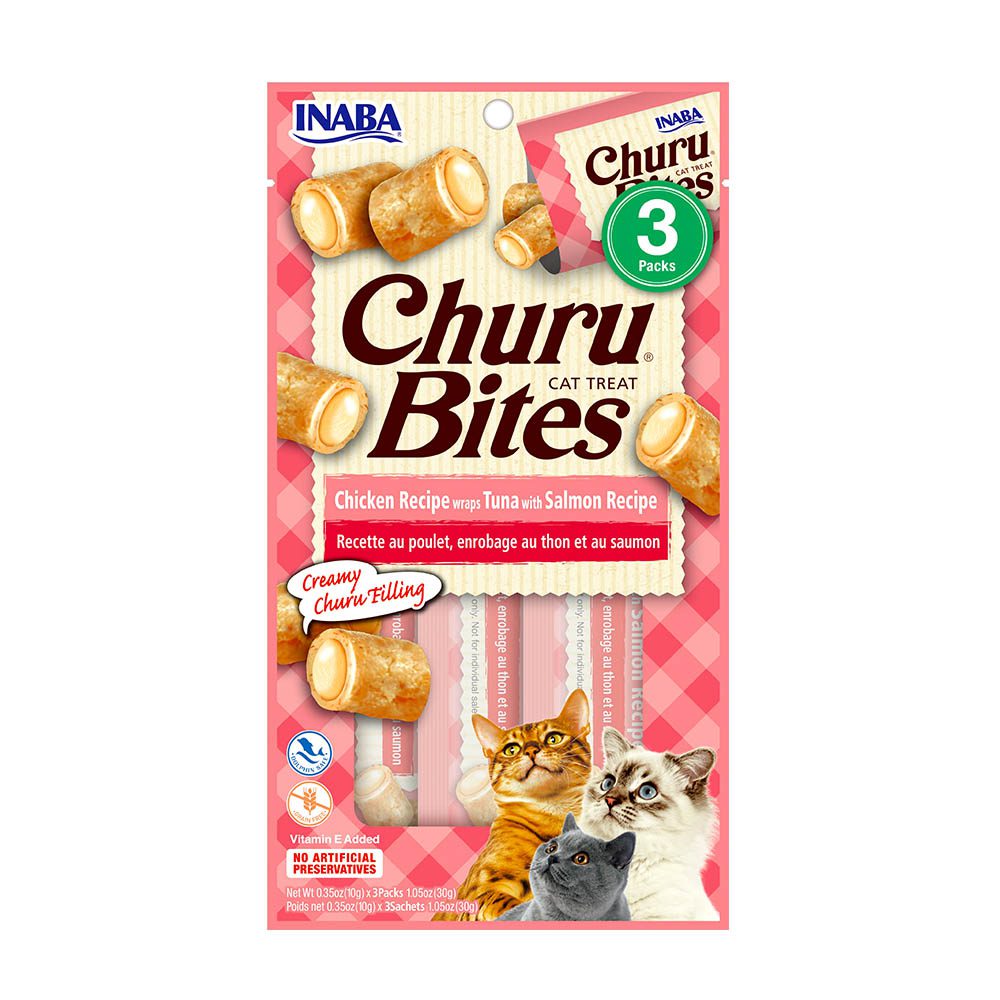 Churu Bites de pollo con atún y salmón