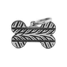 Bronx Big Tire Bone ID Tag in Antique Silver